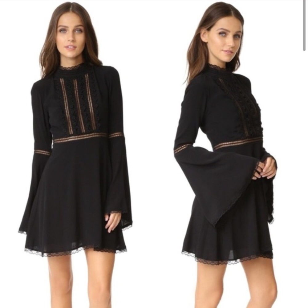 NWT For Love & Lemons Willow Bell Sleeve Dress